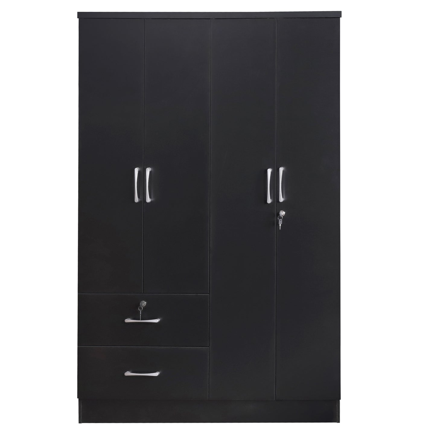 Go Green Woods Luna Modern Wood 4 Doors 2 Drawers Armoire