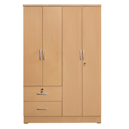 Go Green Woods Luna Modern Wood 4 Doors 2 Drawers Armoire