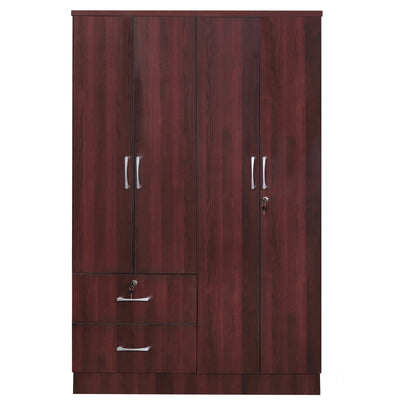Go Green Woods Luna Modern Wood 4 Doors 2 Drawers Armoire