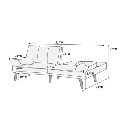 Jensen 2pc Sectional Sofa Set - Blue Grey