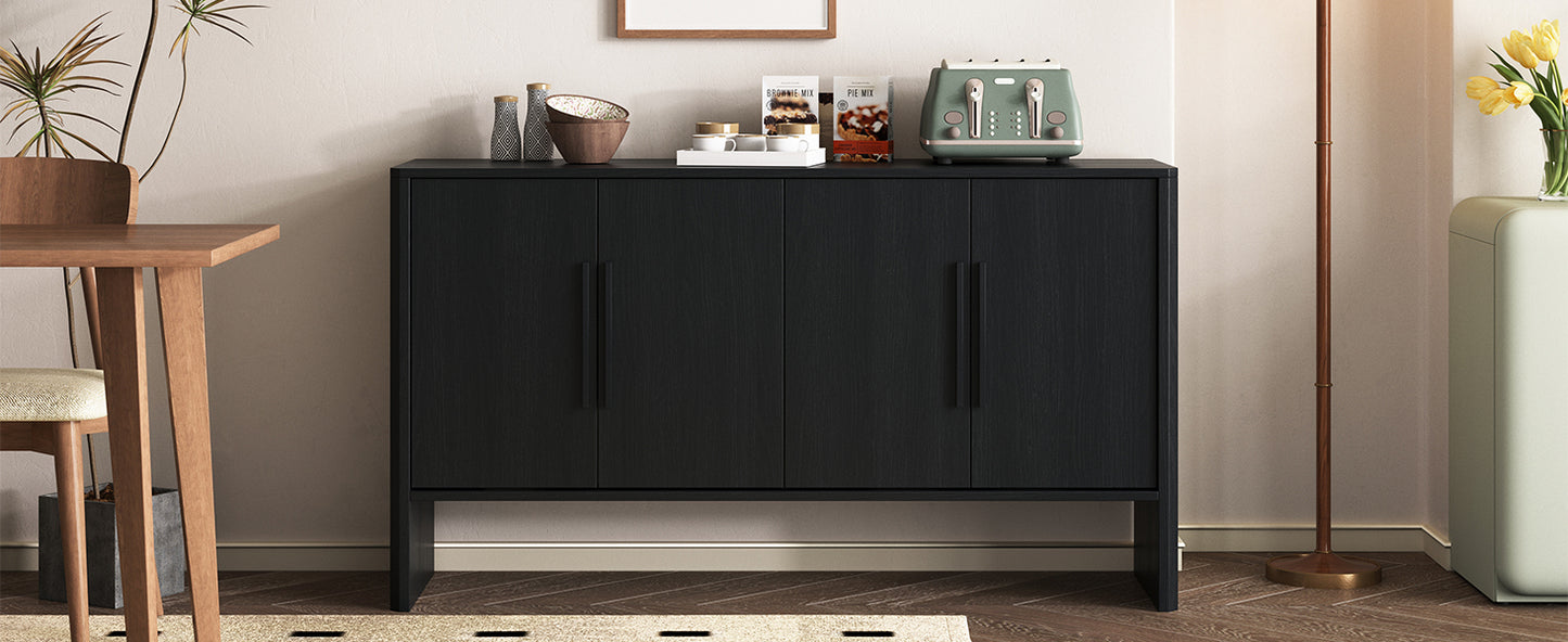 Miya Retro Sideboard Buffet - Black