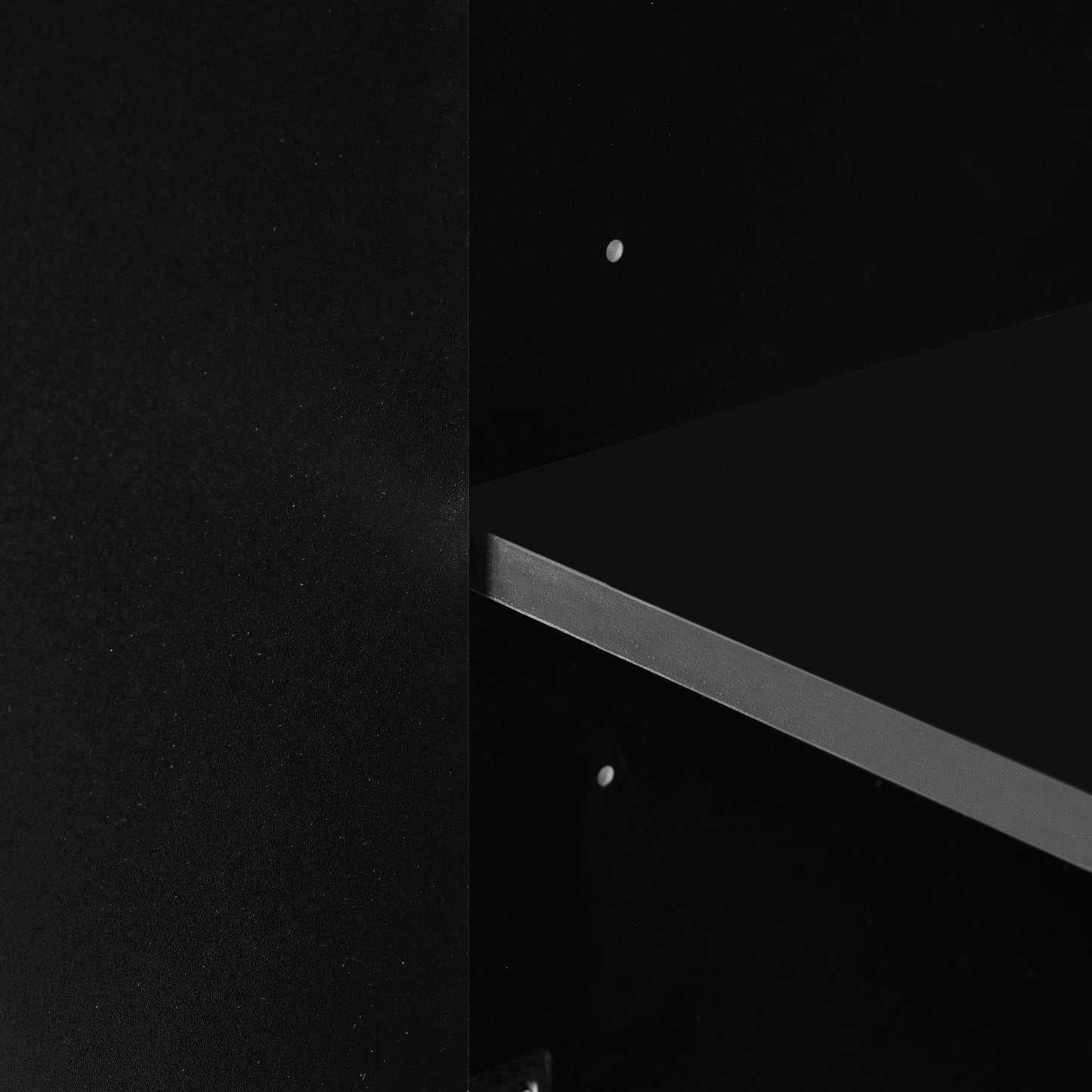 Aida Wave Geometric Design Sideboard Buffet - Black