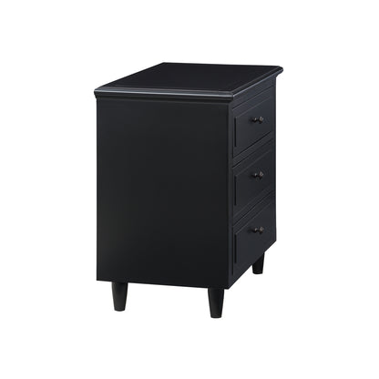 Eleni Wood Nightstand - Black