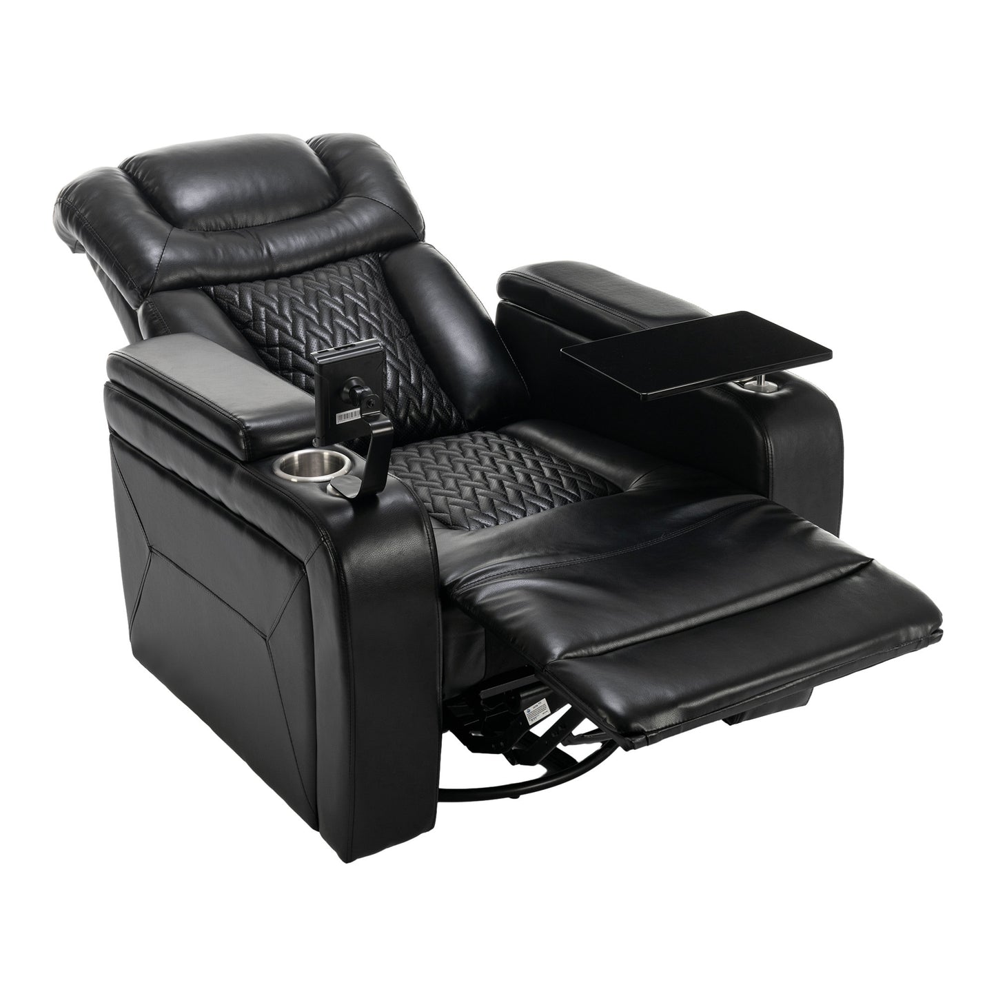 Comfort Max 270 Degree Swivel Power Recliner - Black