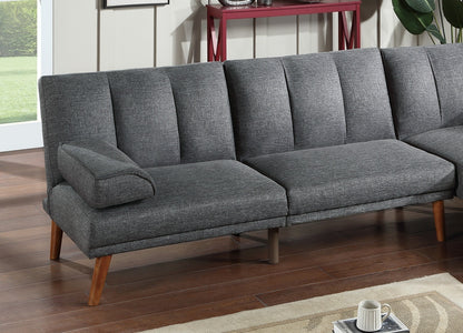 Jensen 2pc Sectional Sofa Set - Blue Grey