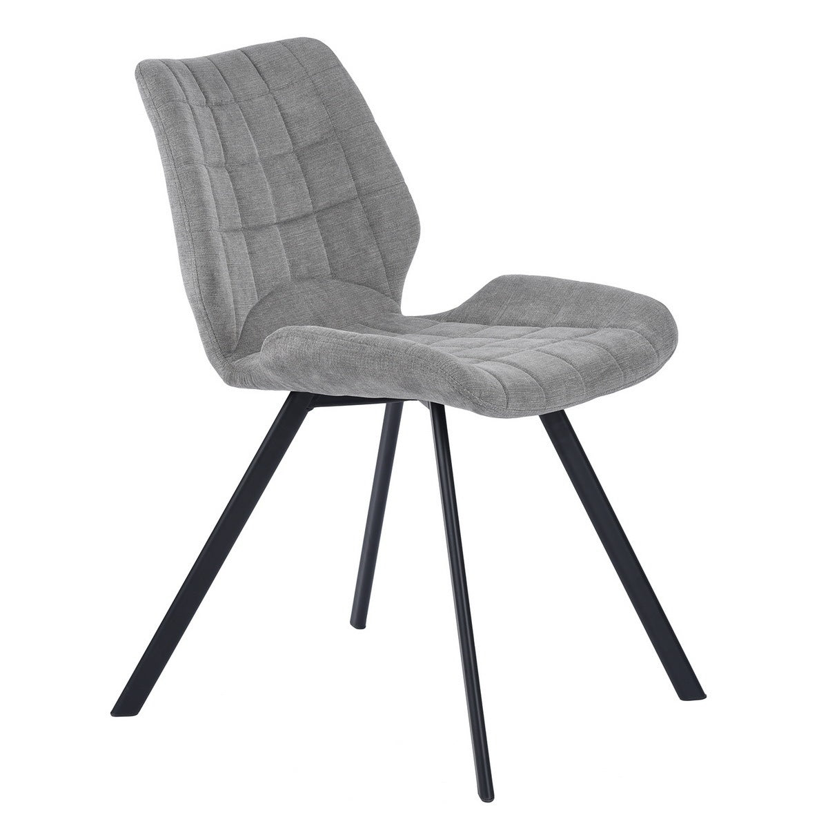 BuBu Fabric Dining Chairs (Set of 2) - Gray