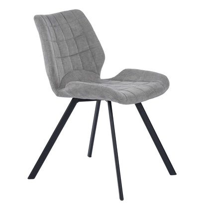 BuBu Fabric Dining Chairs (Set of 2) - Gray