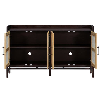 Hana Rattan Doors Sideboard Buffet - Walnut