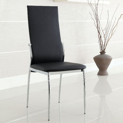 Larson Leatherette Dining Chairs (Set of 2) - Black