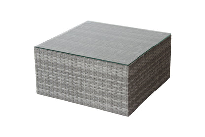 Durham 4 Pc Outdoor Patio Sectional Sofa Set - Gray