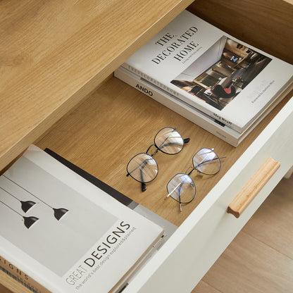 Olson Drawer Dresser Cabinet - White Oak