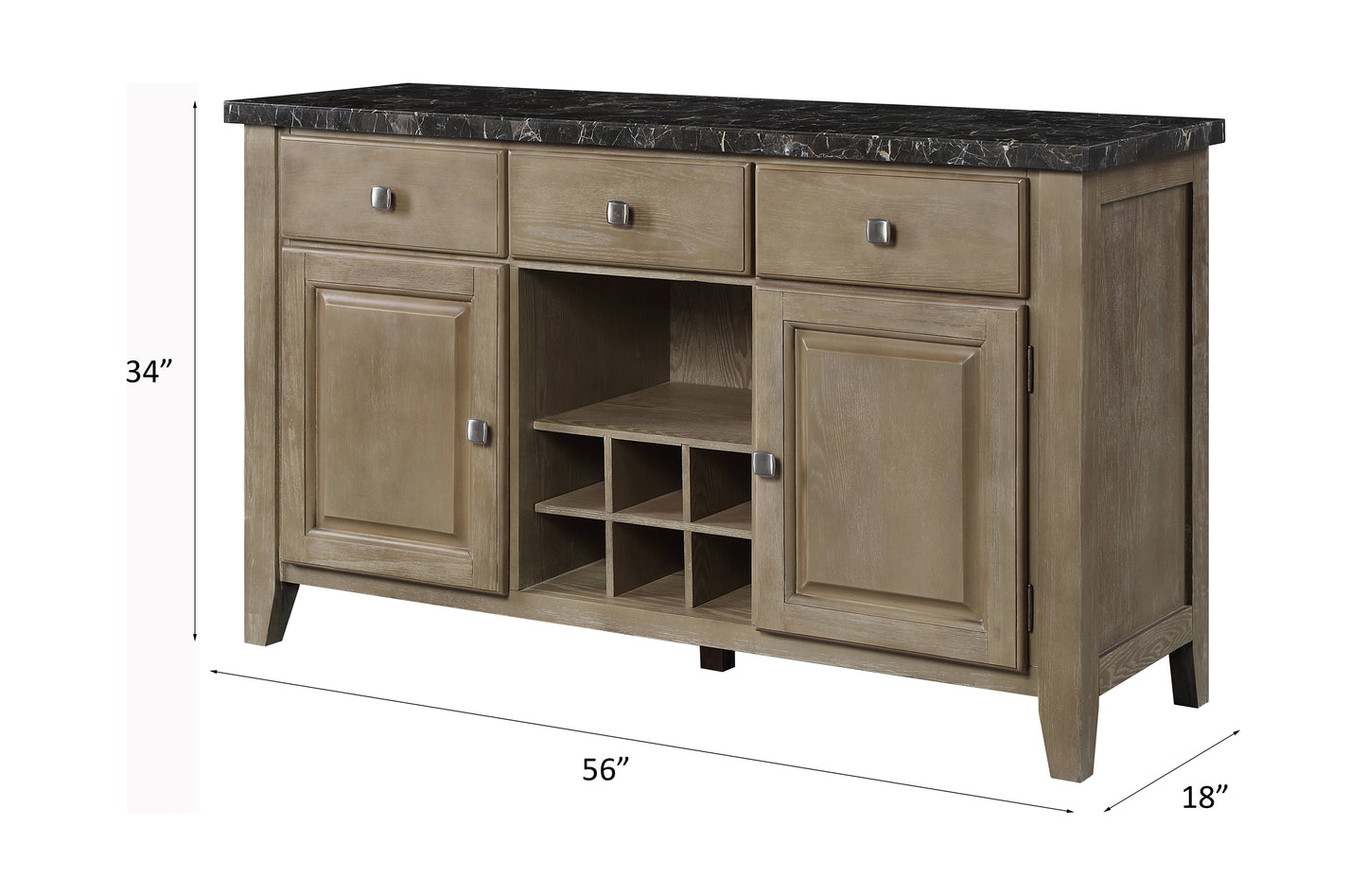 Charnell Server with Marble Top