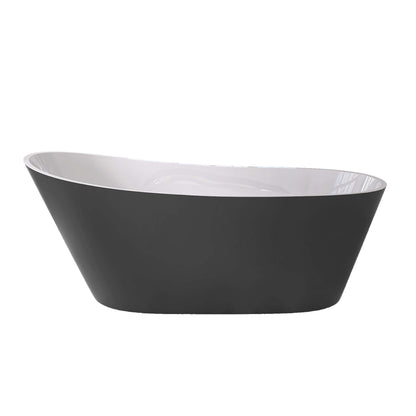 Nest 59" Acrylic Freestanding  Soaking Bathtub - White+Gray