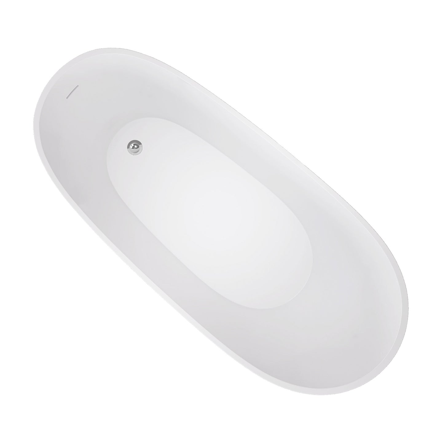 Cavi 67" Acrylic Freestanding Soaking Bathtub  - Gloss White