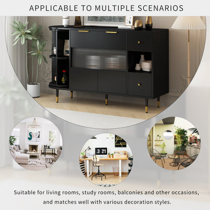 Greta Sideboard Buffet Cabinet - Black