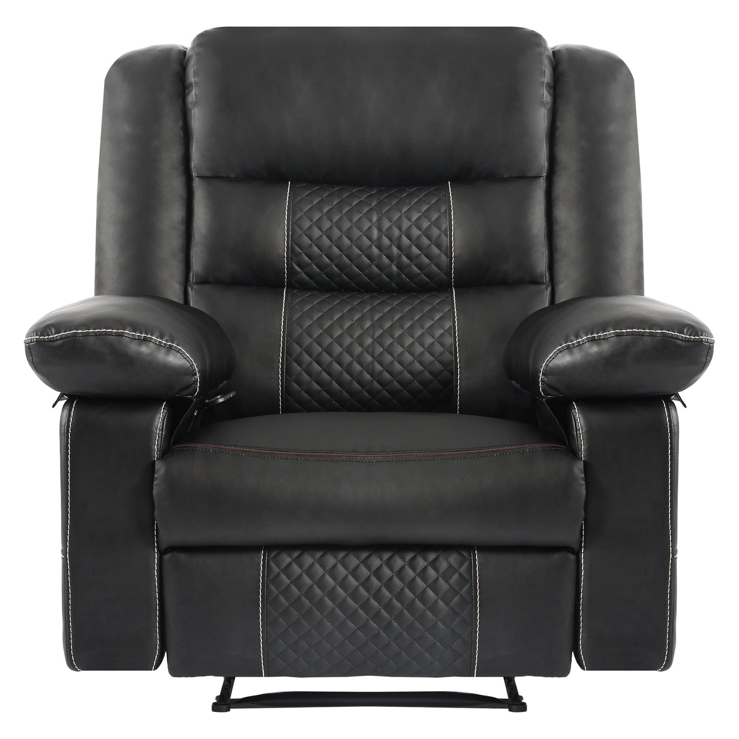 Thorne Leather Massage Recliner - Black