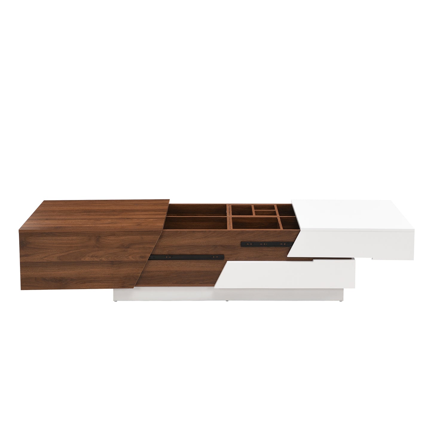 Duo Max Coffee Table - White&Walnut