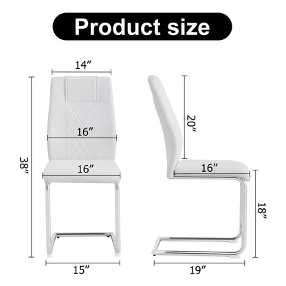 Skye Dining Chair Metal Leg (Set of 4) - White