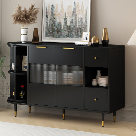 Greta Sideboard Buffet Cabinet - Black