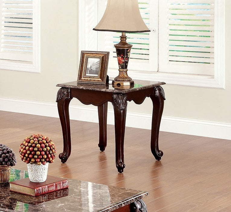 Marble Trio Traditional Coffee Table 3pc set