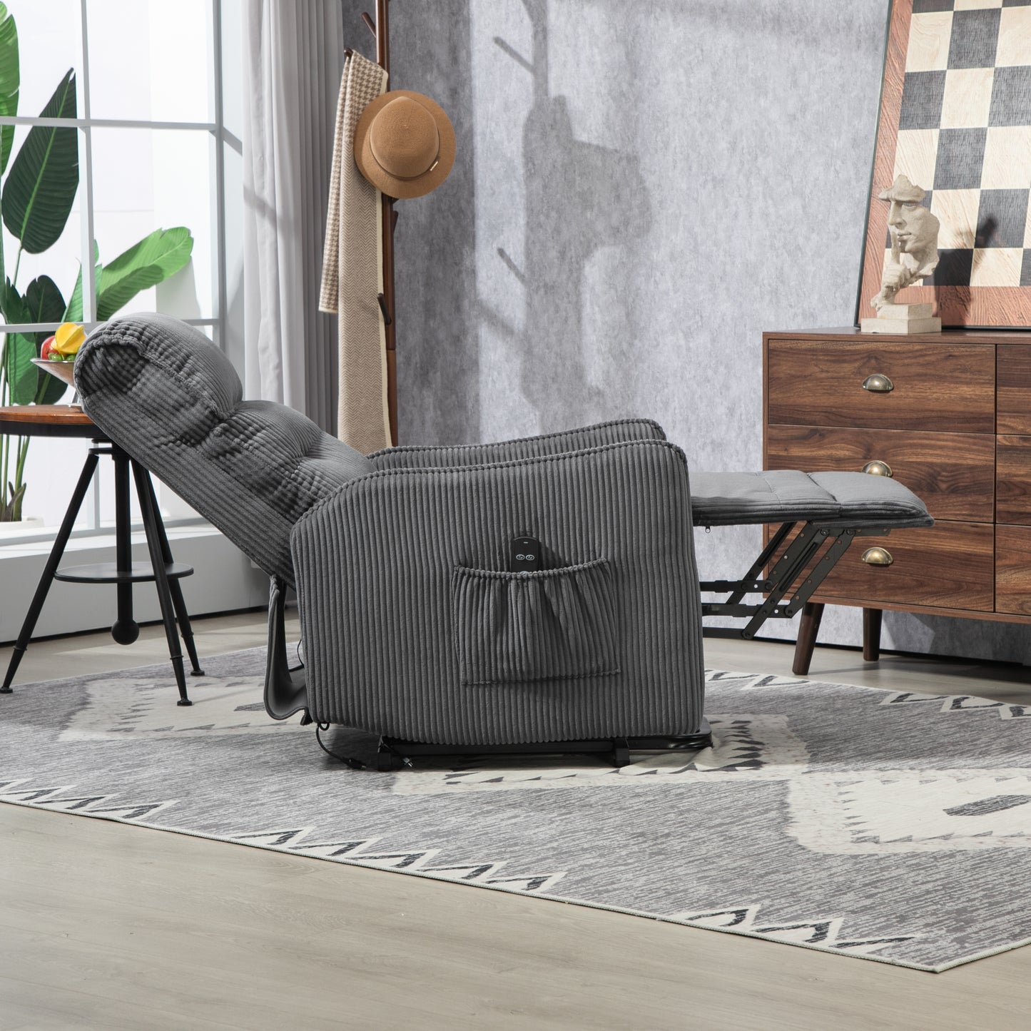 Fraser Electric Recliner Chair - Dark Gray