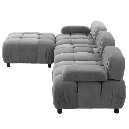 Moby Modular Convertible Sectional Sofa - Gray