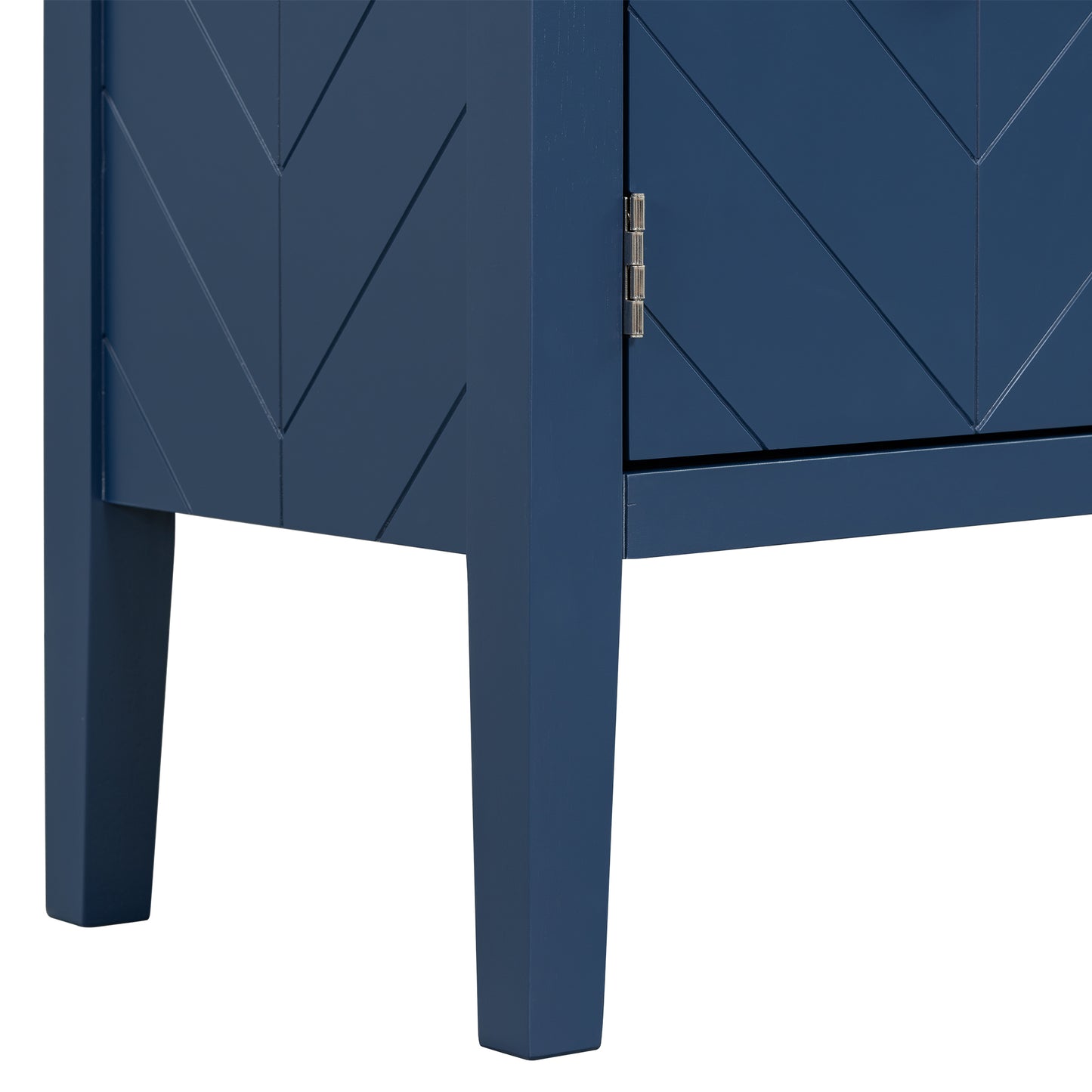 Briony Geometric Line Patterns Sideboard Buffet - Navy Blue