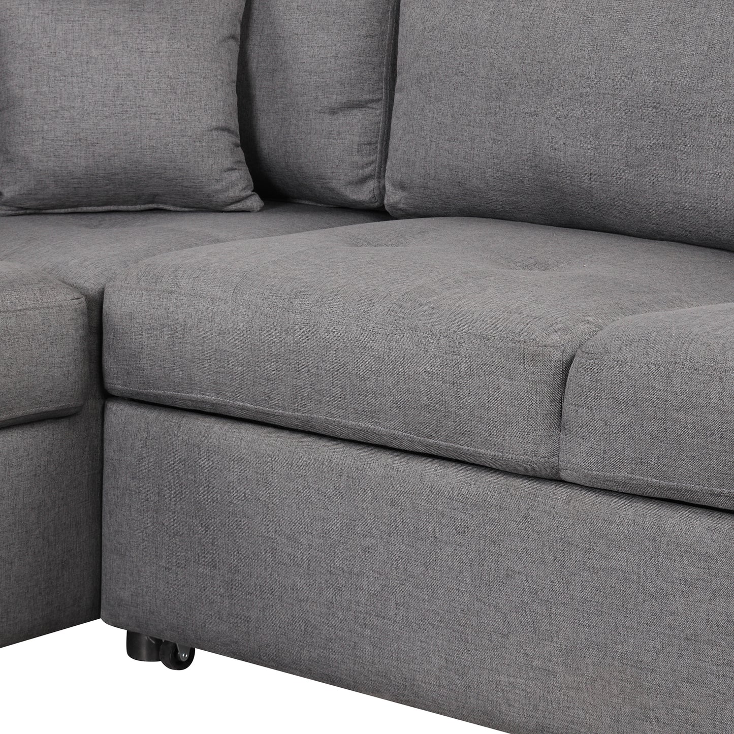 Kwame Sleeper Sectional Sofa - Dark Gray