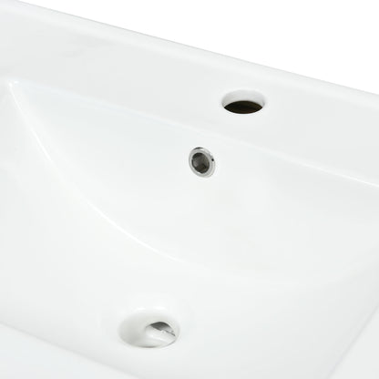 Freestanding Bathroom Vanity Cabinet with  Ceramic Basin Sink