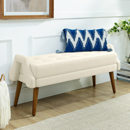 Eryn Upholstery Bench - Beige