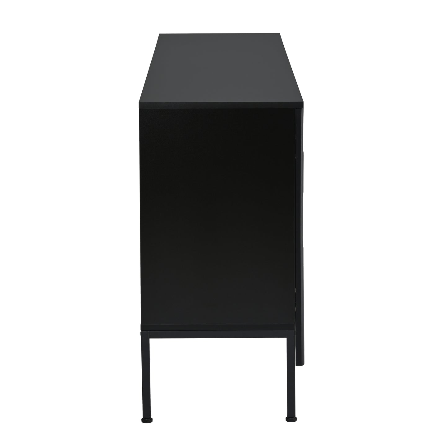 Arched Curved Bottom Doors Sideboard Buffet - Black