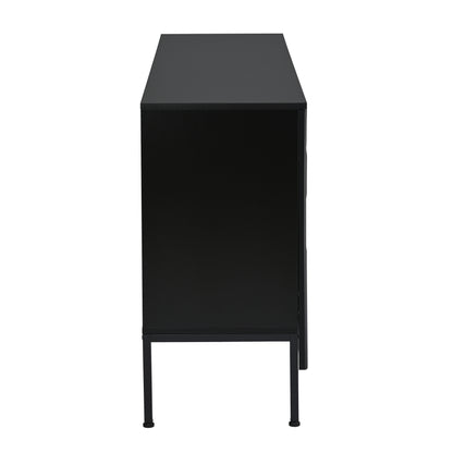Arched Curved Bottom Doors Sideboard Buffet - Black