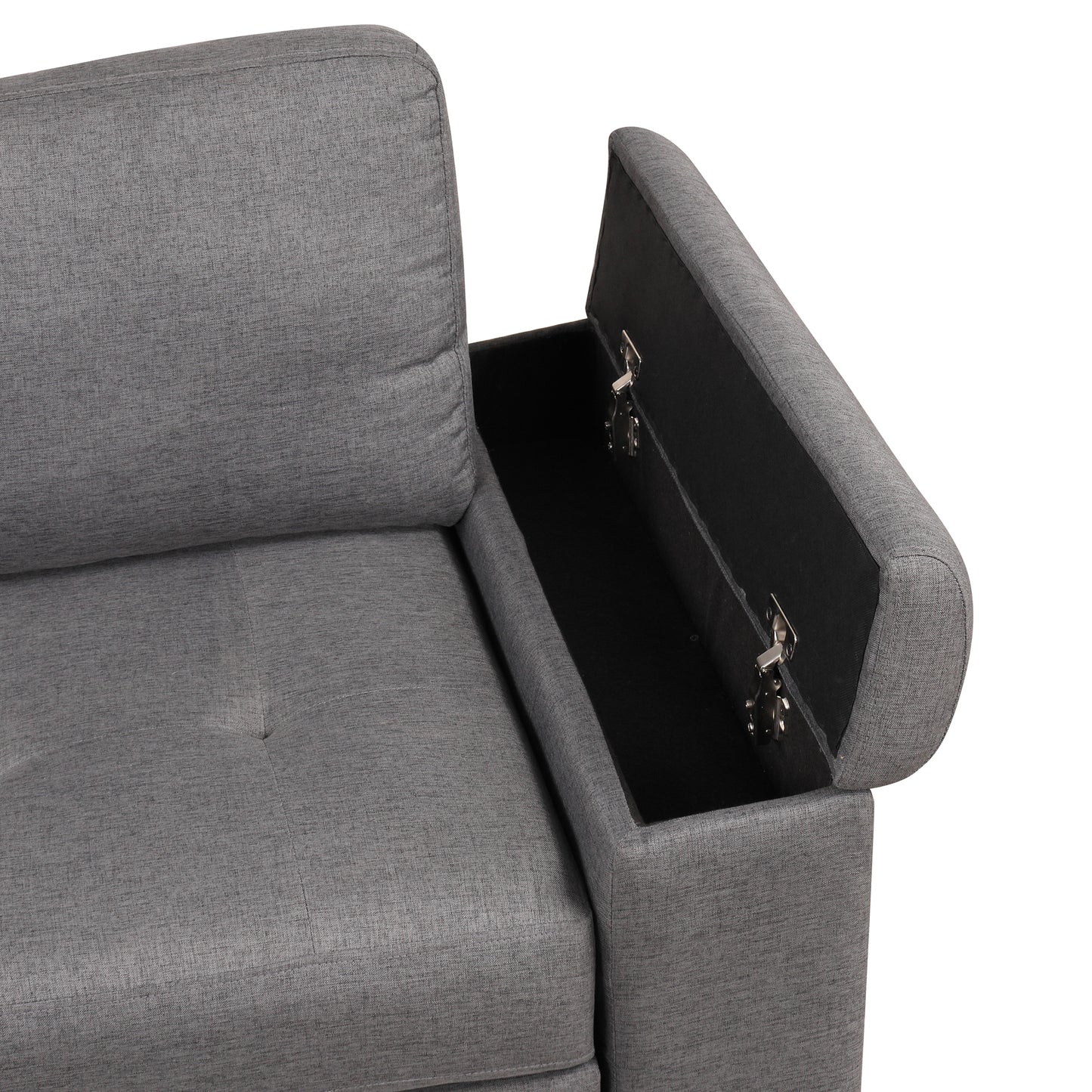 Kwame Sleeper Sectional Sofa - Dark Gray