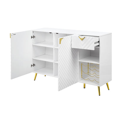 Gaines High Gloss Finish Sideboard Buffet - White