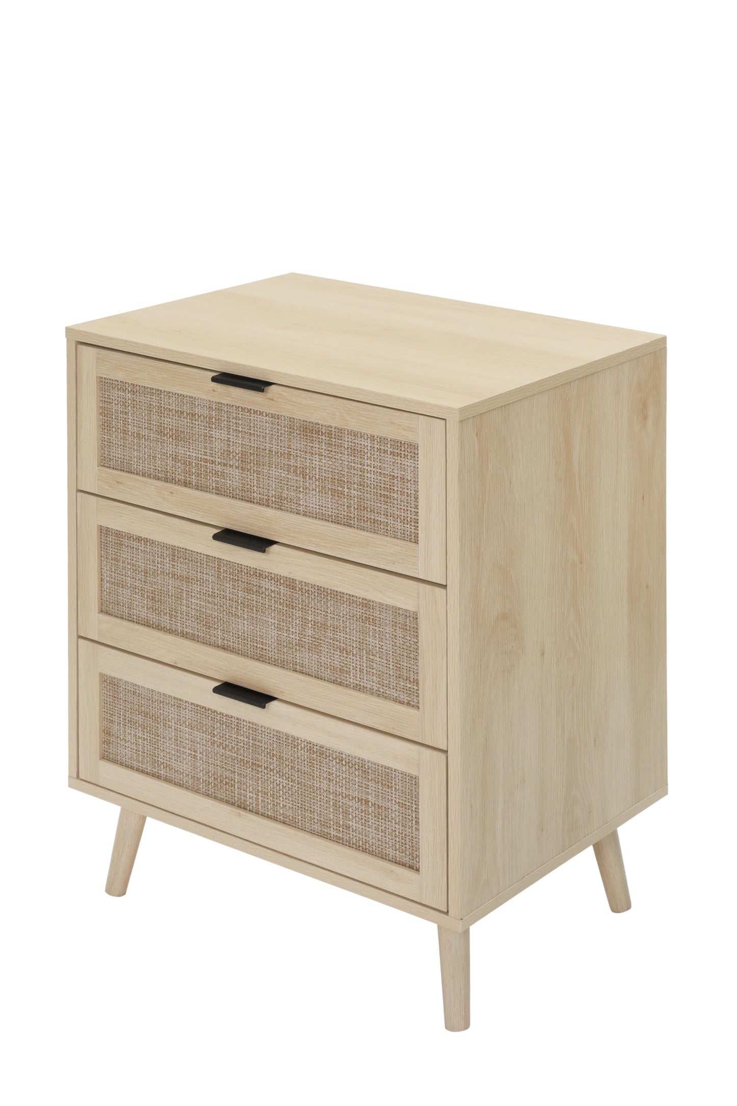 Kooboo 3 Drawer Nightstand End Table - Natural