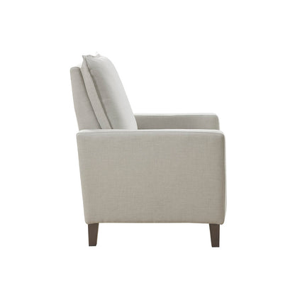 Hugo Upholstered Manual Push Back Recliner - Ivory
