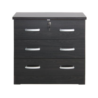 Go Green Woods Cindy Wooden 3 Drawer Chest Bedroom Dresser
