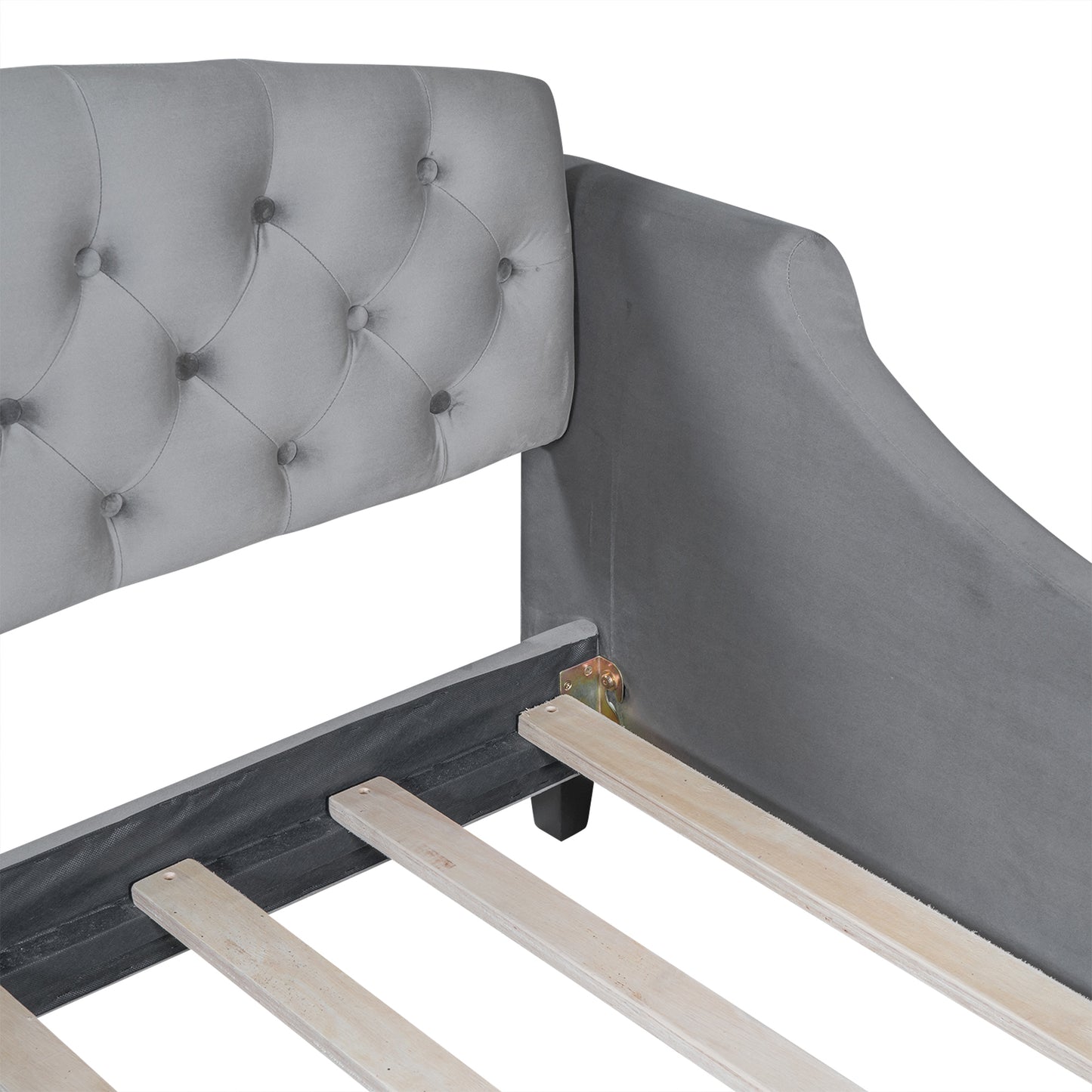 AF Luxury Tufted Button Twin Size Daybed - Gray