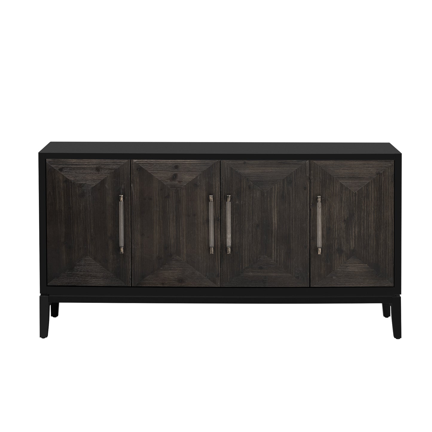Carri Versatile Four-Door Sideboard Buffet - Black