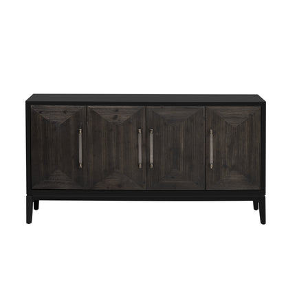 Carri Versatile Four-Door Sideboard Buffet - Black
