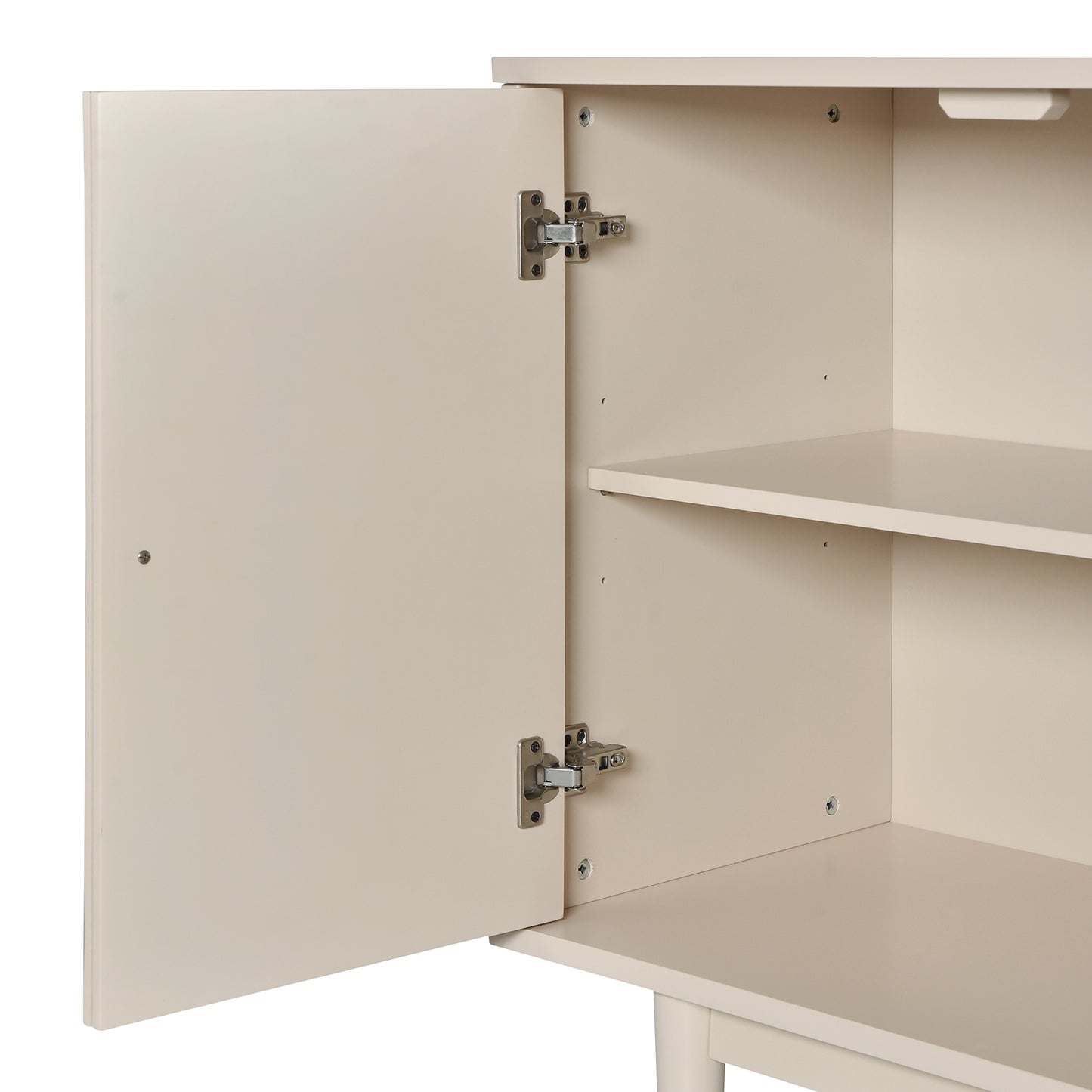 Celeste Convex Pattern Doors Sideboard Buffet - Almond