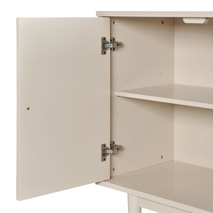 Celeste Convex Pattern Doors Sideboard Buffet - Almond
