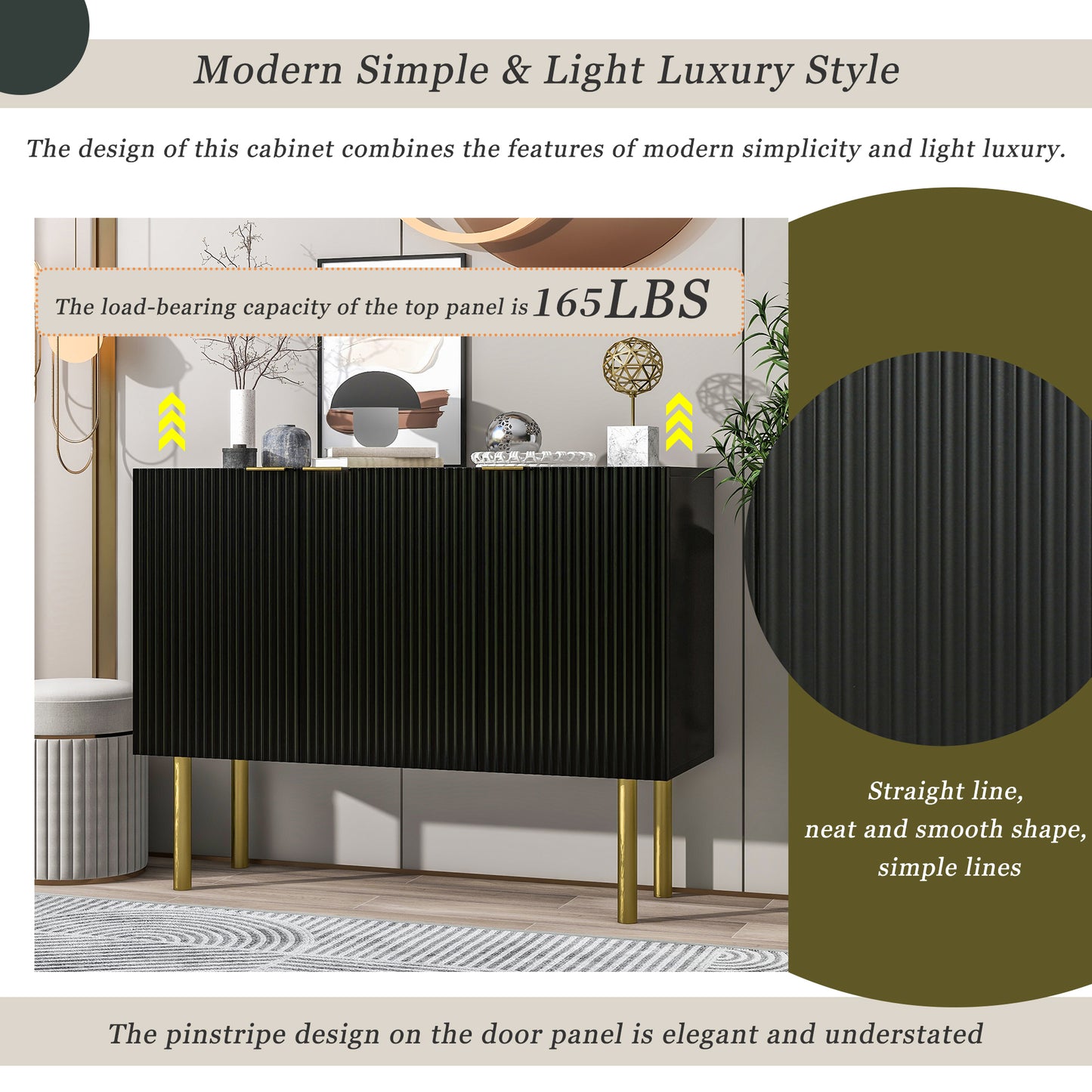 Rocha Sideboard Buffet - Black