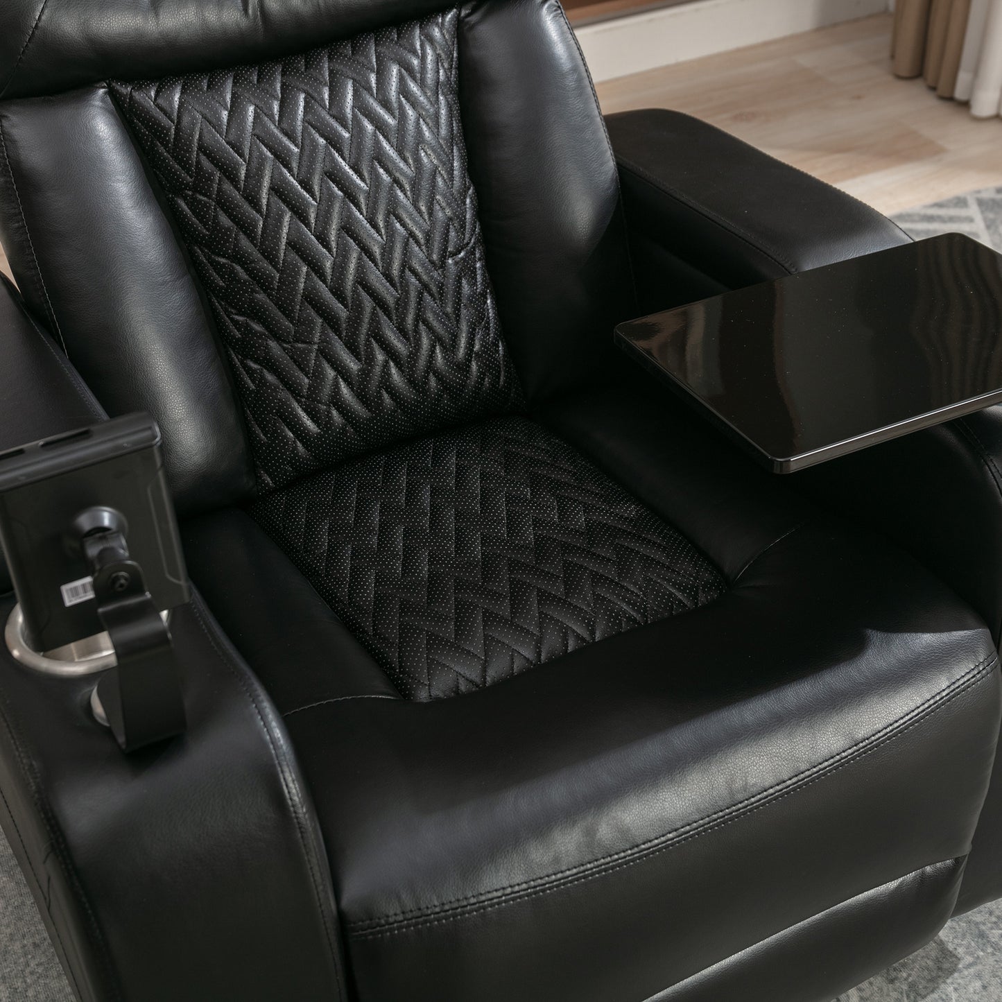 Comfort Max 270 Degree Swivel Power Recliner - Black