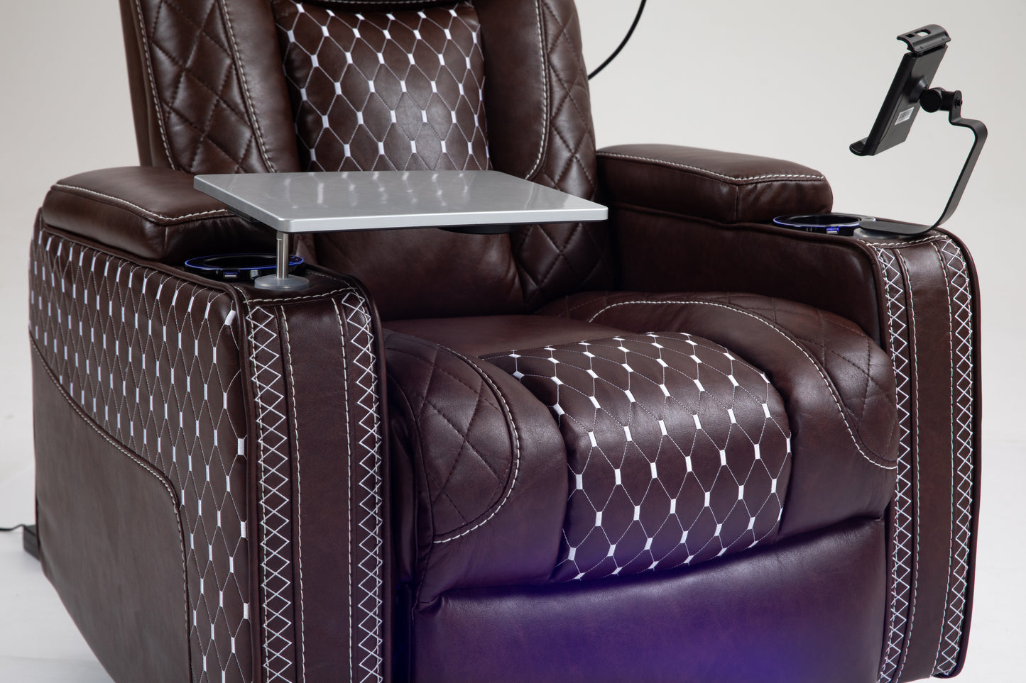 Warner One Power Recliner with Multifunctional Features - Brown