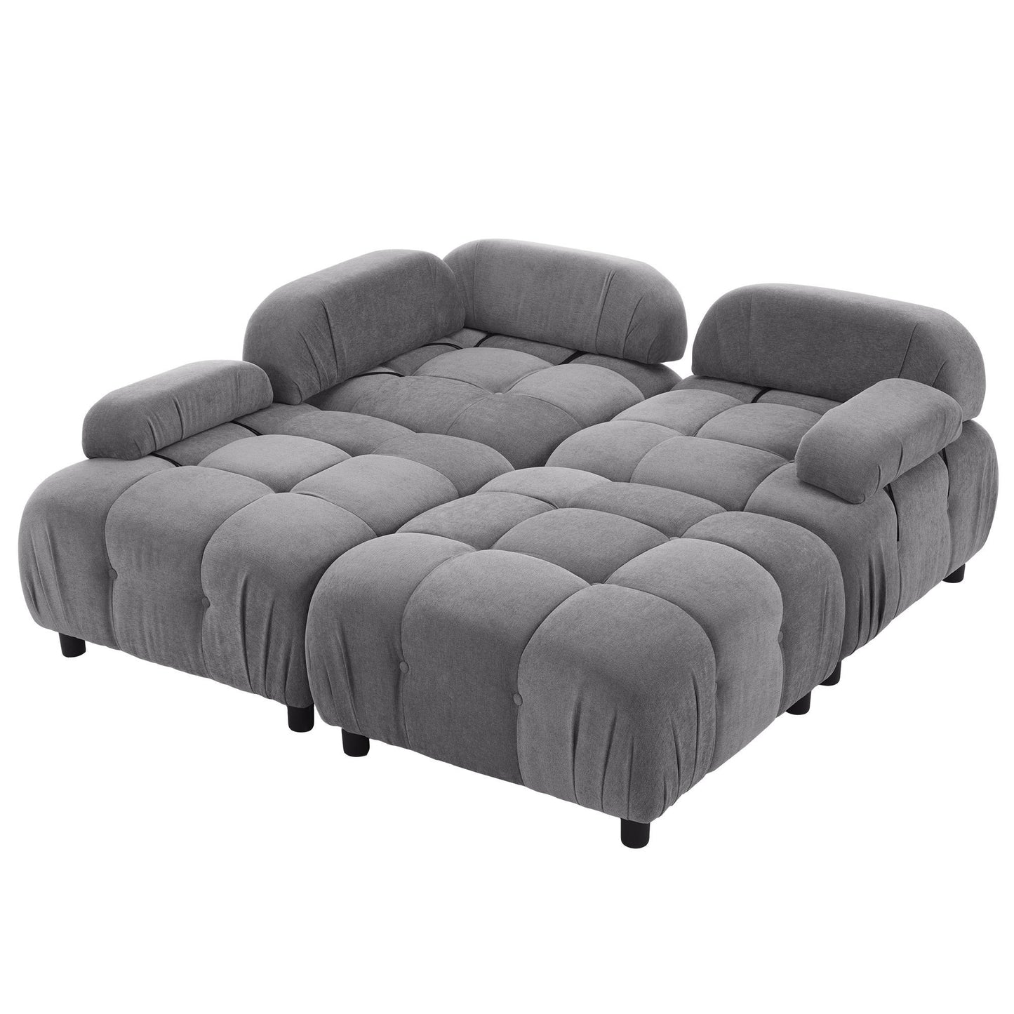 Moby Modular Convertible Sectional Sofa - Gray