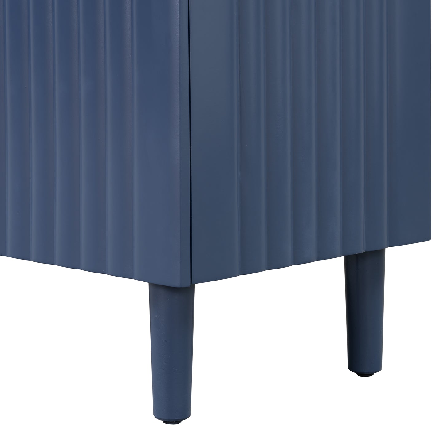 Butler Wavy Pattern Doors Sideboard Buffet - Navy Blue