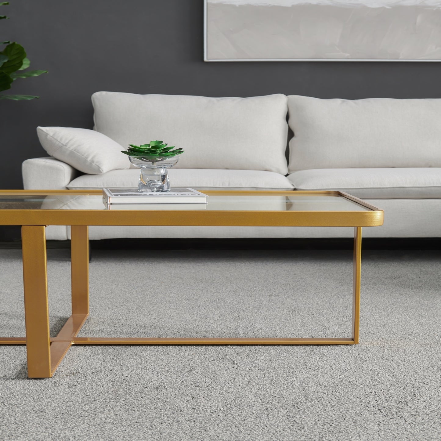 Nexus RectangleCoffee Table - Gold