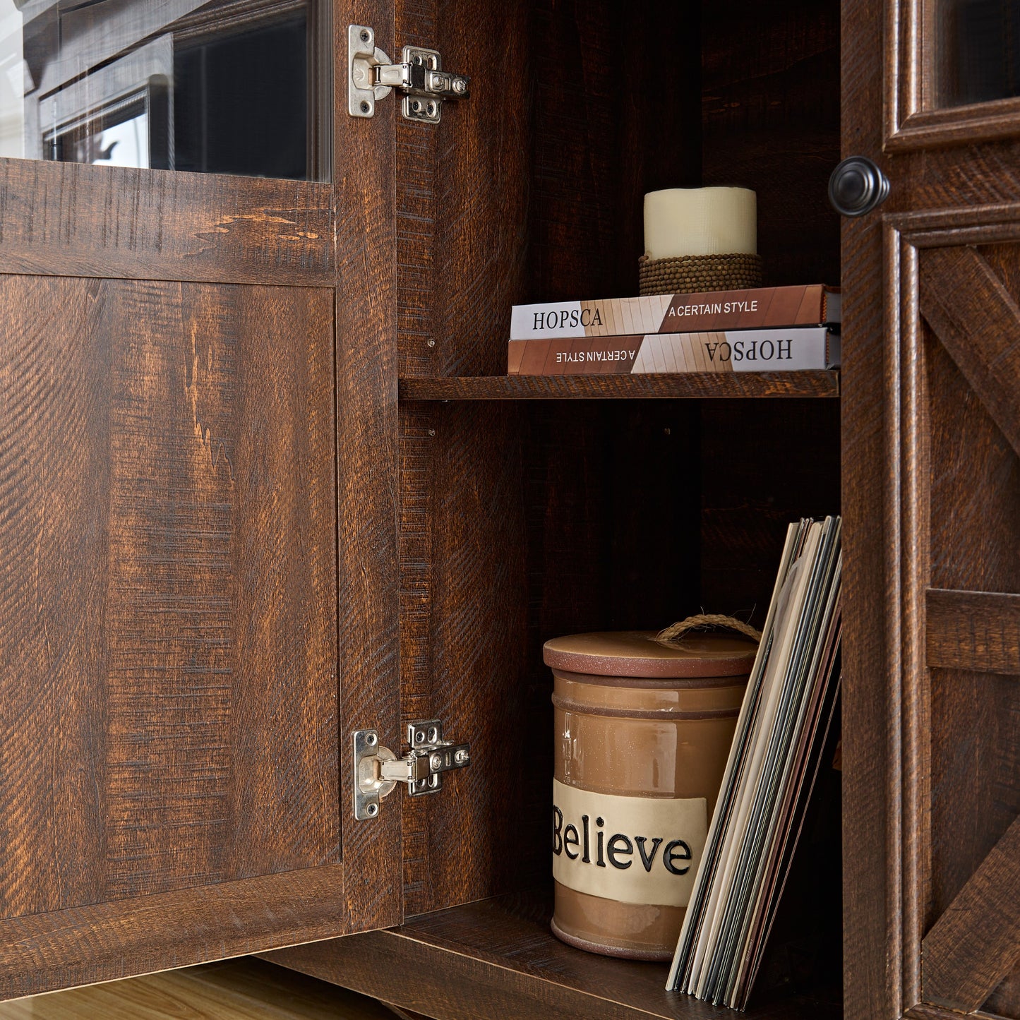 Rosa Farmhouse Sideboard Buffet - Espresso