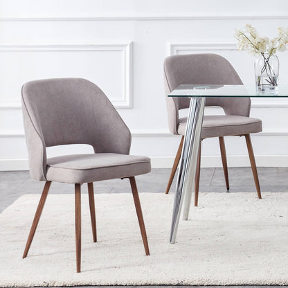 Spencer Dining Chairs with Metal Leg (Set of 4) - Gray
